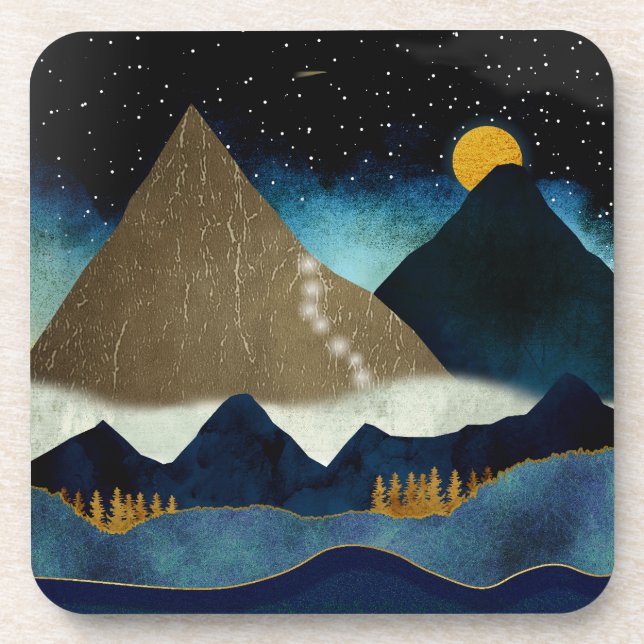 Golden Mountain Climbers Beverage Coaster (Front)