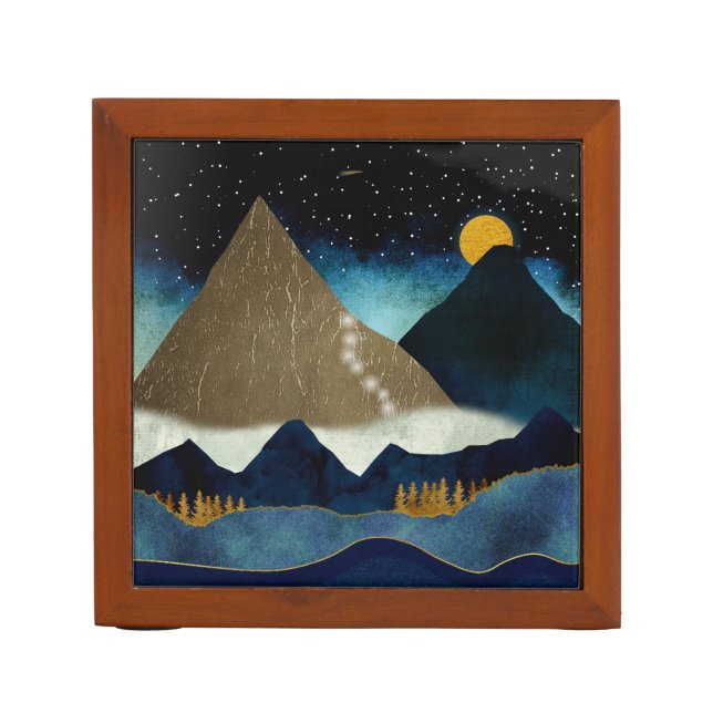 Golden Mountain Climbers Desk Organizer (Front)