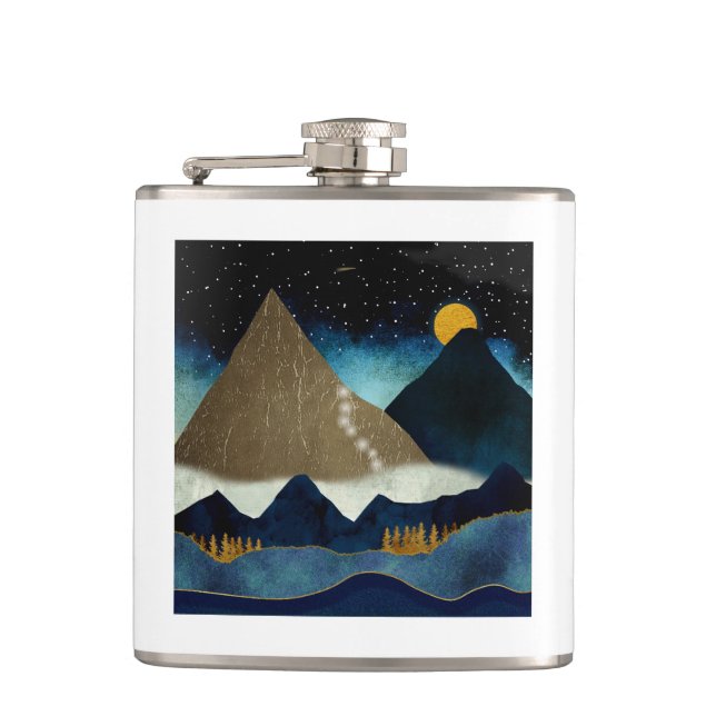 Golden Mountain Climbers Flask (Front)