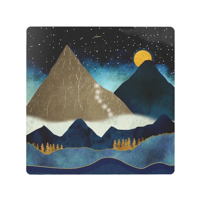 Golden Mountain Climbers Metal Print (Front)