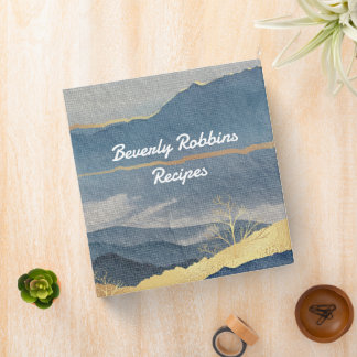 Golden Mountain Personalized 3 Ring Binder