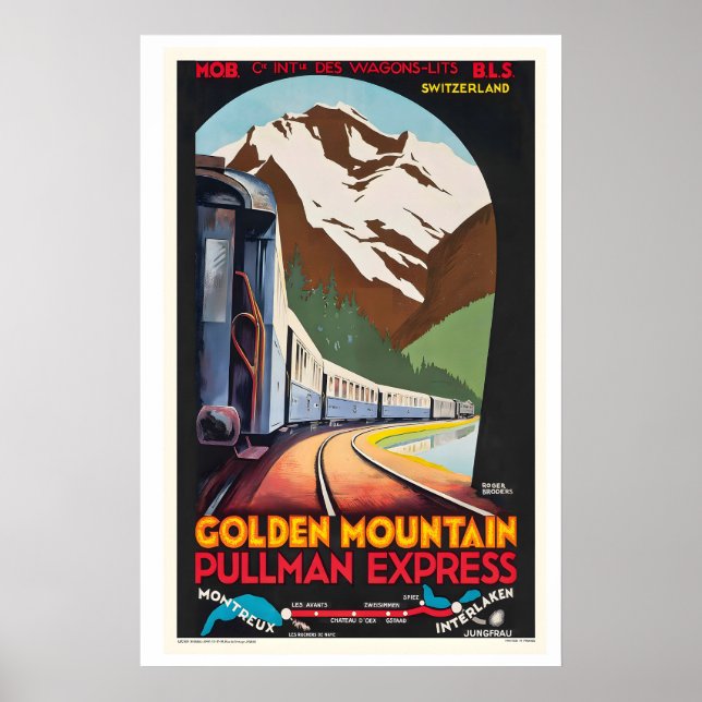 Golden Mountain Pullman Express Montreux Poster (Front)