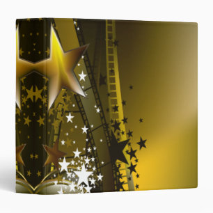 Golden Movie Reels And A Gazillion Stars Binder