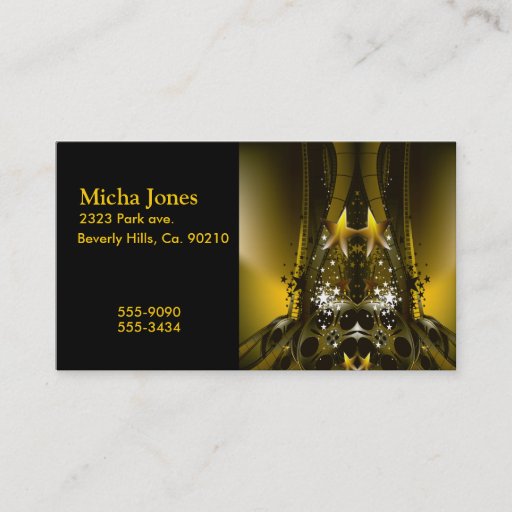 Customizable Golden Movie Reels And A Gazillion Stars Business Card Template