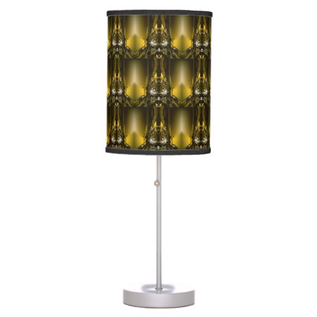 Golden Movie Reels And A Gazillion Stars Table Lamp
