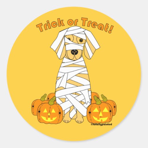 Golden Mummy Classic Round Sticker