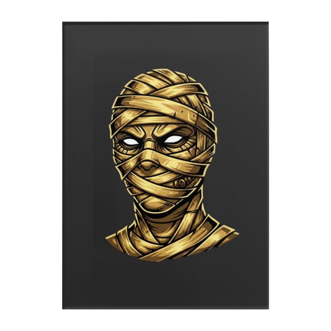 Golden Mummy Pharaoh - Ancient Egypt Streetwear Acrylic Print (Front)