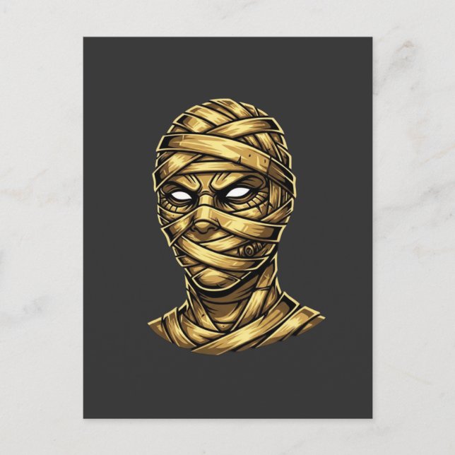 Golden Mummy Pharaoh - Ancient Egypt Streetwear Postcard (Front)
