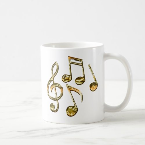 Golden Music Notation Music_Lover Collection Coffee Mug