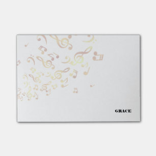 Golden Music Notes