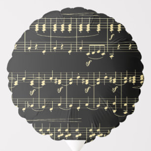 Golden Music on Black Balloon
