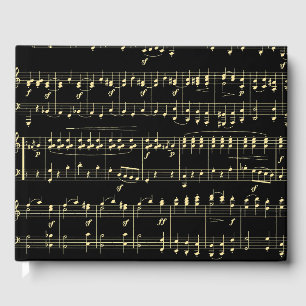 Golden Music on Black  Guest Book