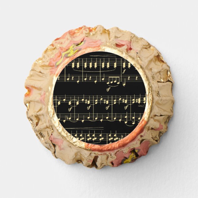 Golden Music on Black  Reese's Peanut Butter Cups (Front)