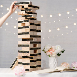 Golden Music on Black  Topple Tower