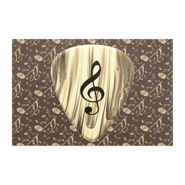 Golden Music Pick – Music Wall Art (Front)