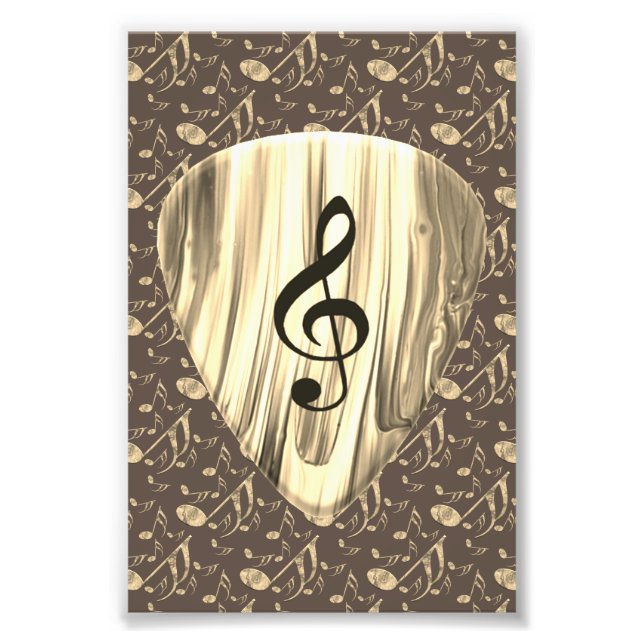 Golden Music Pick – Music Wall Art (Front)