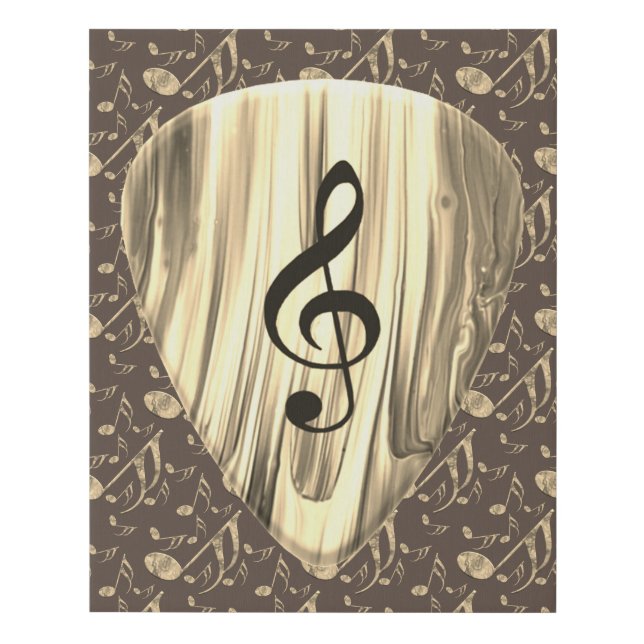 Golden Music Pick – Music Wall Art (Front)