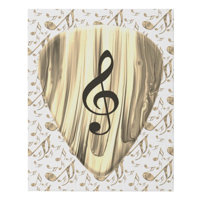Golden Music Pick – Music Wall Art (Front)