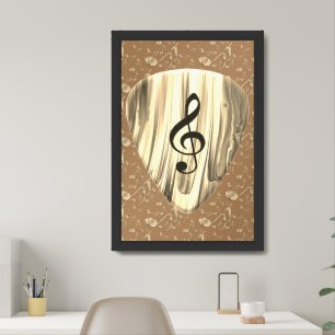 Golden Music Pick – Music Wall Art