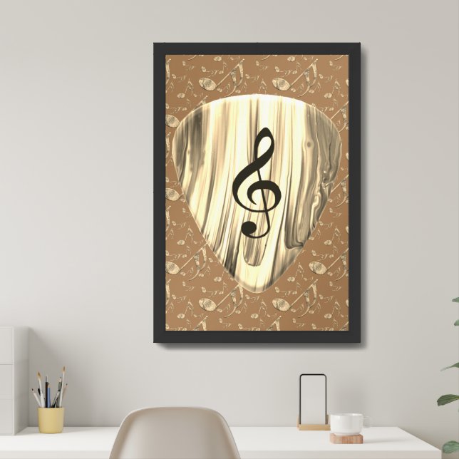 Golden Music Pick – Music Wall Art (Home Office)
