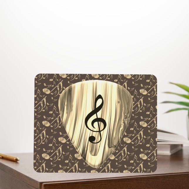 Golden Music Pick – Music Wall Art Foam Board (In Situ (Office))