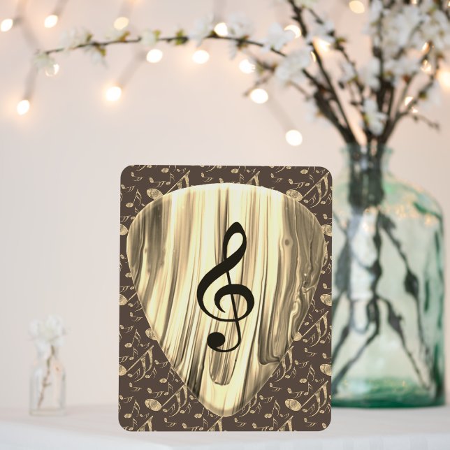 Golden Music Pick – Music Wall Art Foam Board (In Situ (Wedding))