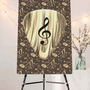 Golden Music Pick – Music Wall Art Foam Board