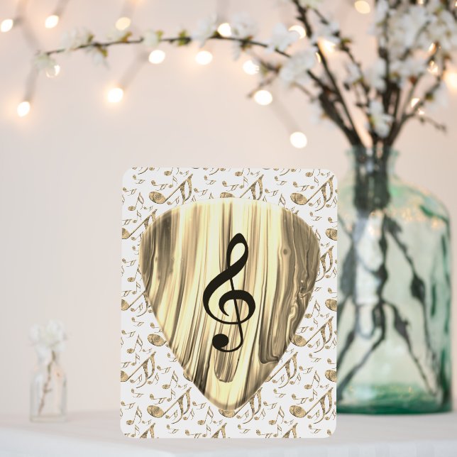 Golden Music Pick – Music Wall Art Foam Board (In Situ (Wedding))