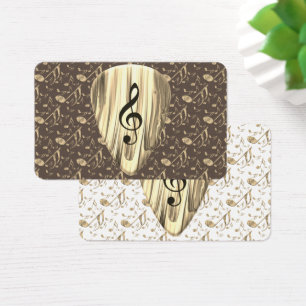 Golden Music Pick – Treble Clef Art
