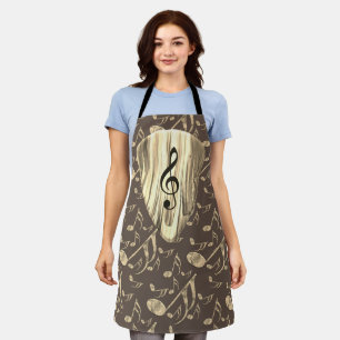 Golden Music Pick – Treble Clef Art Apron