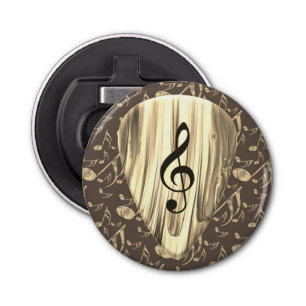 Golden Music Pick – Treble Clef Art Bottle Opener