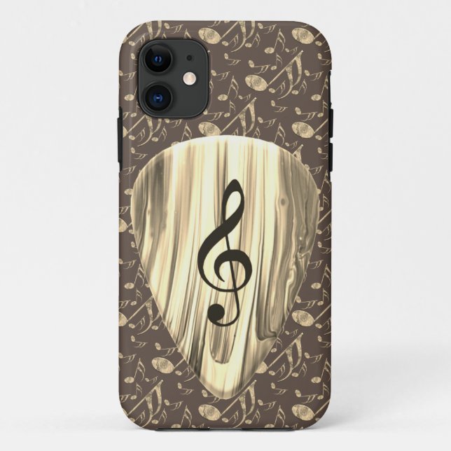 Golden Music Pick – Treble Clef Art Case-Mate iPhone Case (Back)