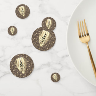 Golden Music Pick – Treble Clef Art Confetti