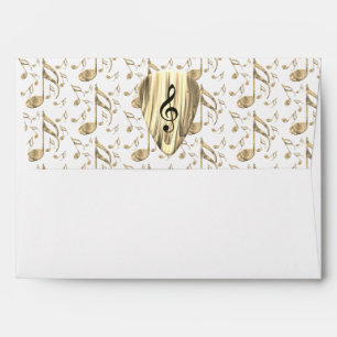 Golden Music Pick – Treble Clef Art Envelope