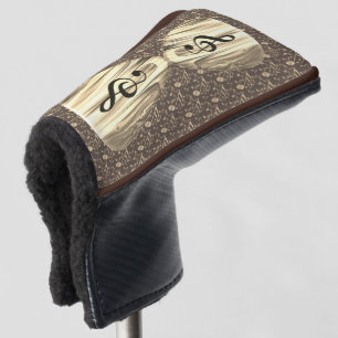 Golden Music Pick – Treble Clef Art Golf Head Cover
