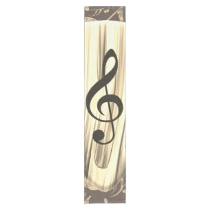 Golden Music Pick – Treble Clef Art Short Table Runner