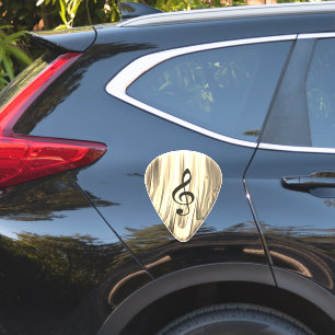 Golden Music Pick – Treble Clef Art Sticker