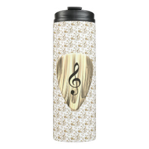 Golden Music Pick – Treble Clef Art Thermal Tumbler