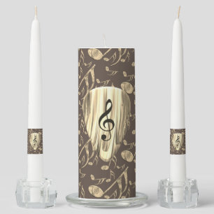 Golden Music Pick – Treble Clef Art Unity Candle Set
