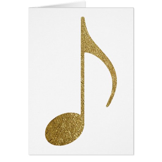 golden musical note cards (Front)