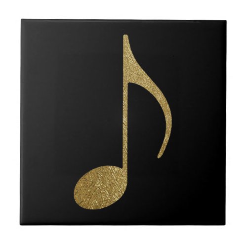 golden musical note tile