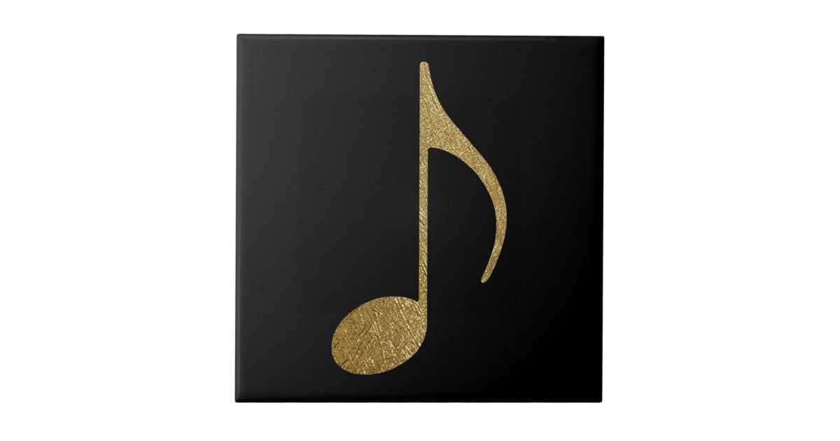 golden musical note tile | Zazzle