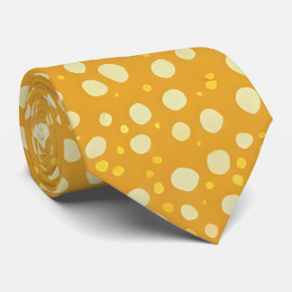 Golden Mustard & Cream Polka Dot Neck Tie