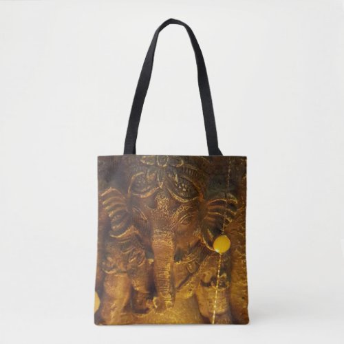 Golden Mythical Ganesha Tote Bag