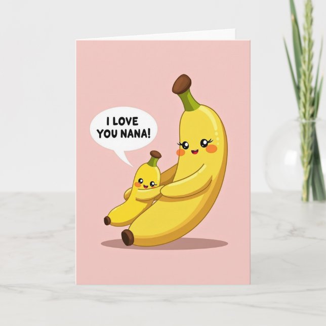 Golden Nana I Love You Card (Front)