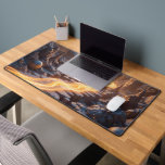 Golden Narrative Pathway Desk Mat