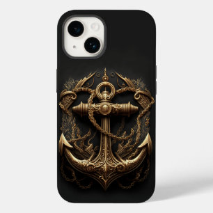 Golden Nautical Anchor Case-Mate iPhone Case