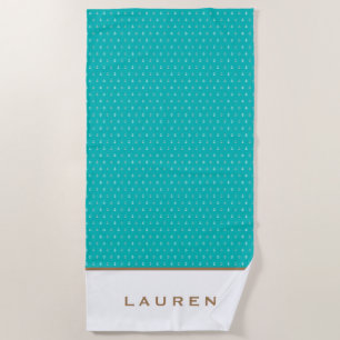 Golden Nautical ⎢ Personalized Beach Towel