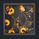 Golden Nautilus Keepsake Box<br><div class="desc">A surreal and mysterious black and gold nautilus design.</div>