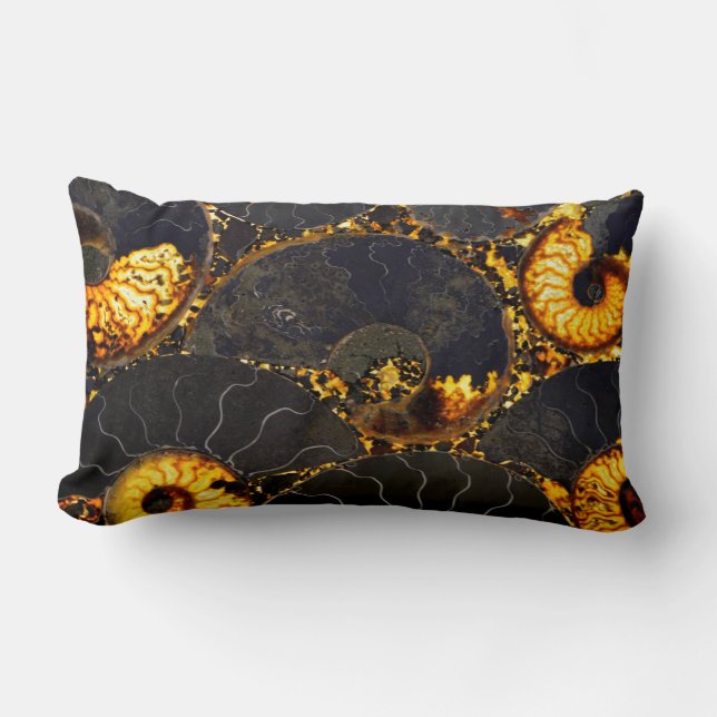 Golden Nautilus Lumbar Pillow (Front)